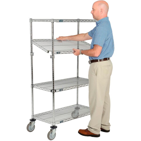 Nexel E-Z Adjust Wire Shelf Truck, 1200 lb. Capacity, 36inL x 18inW x 60inH 580550A - main